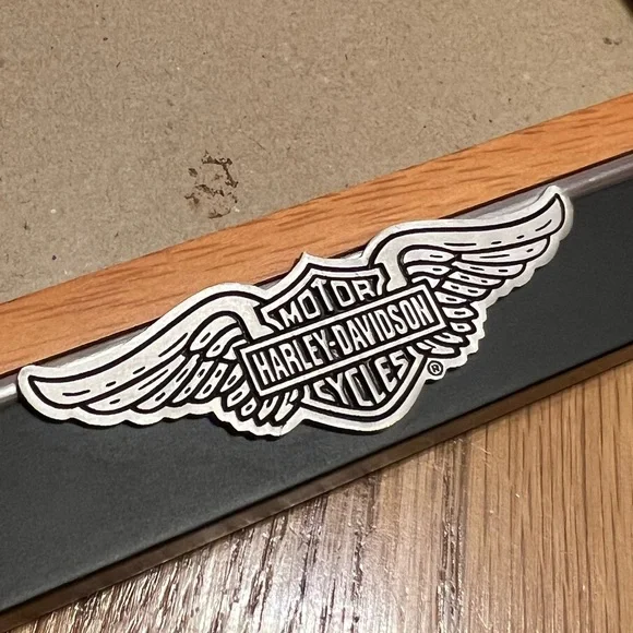 Harley-Davidson® 4 x 6 Black/Orange Photo Frame -Bar & Shield Winged Logo - Picture 3 of 14